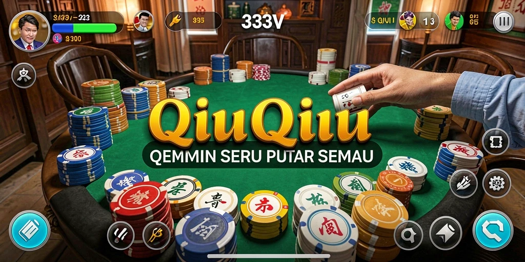 Screenshot utama 333V menampilkan gameplay QiuQiu yang menarik.