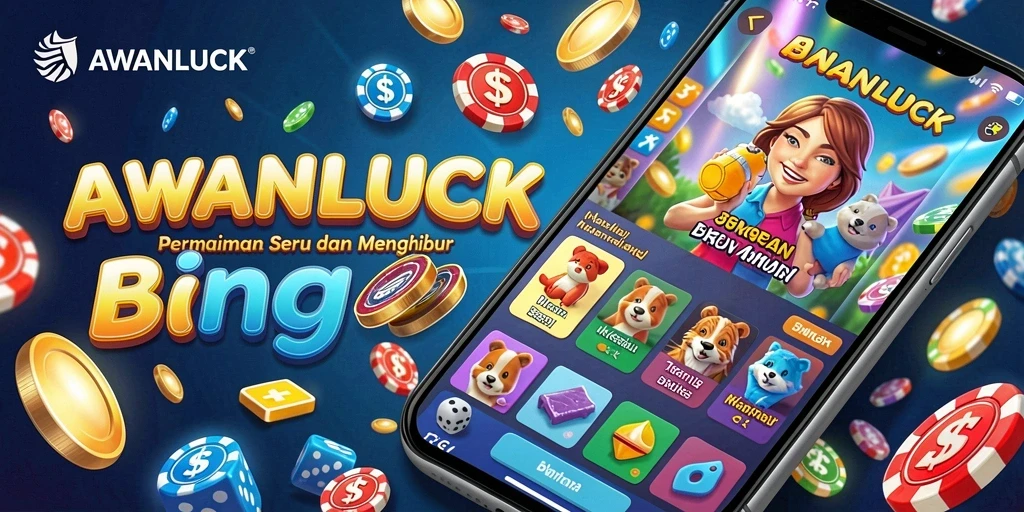 Tampilan interaktif dari gameplay Bingo di AWANLUCK.