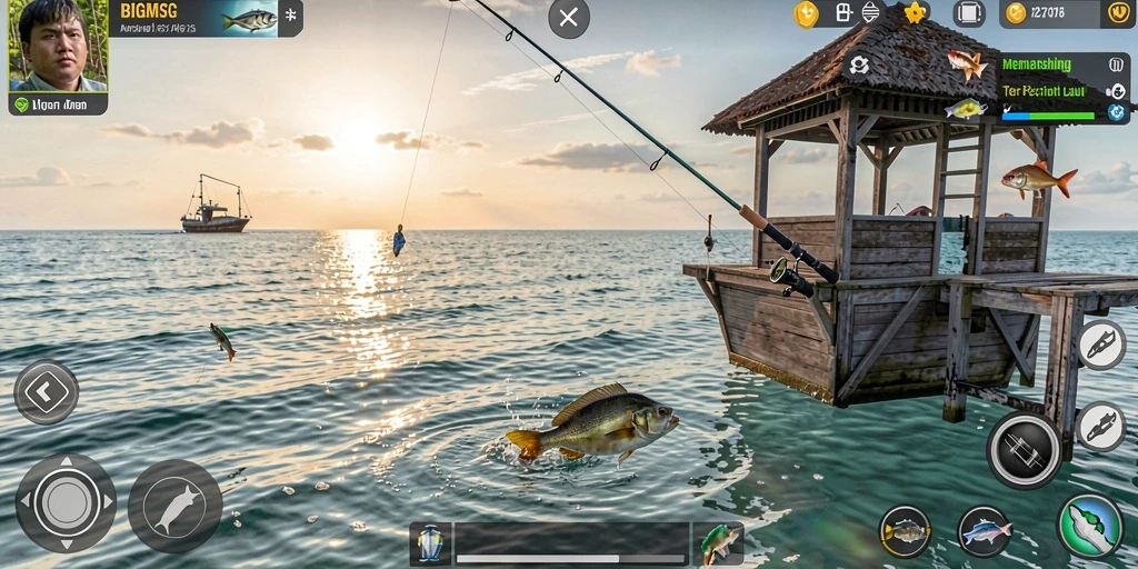 Tangkapan ikan besar dalam gameplay yang menegangkan di BIGMSG.