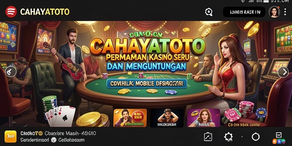 Tampilan gameplay seru di CAHAYATOTO dengan berbagai permainan kasino.