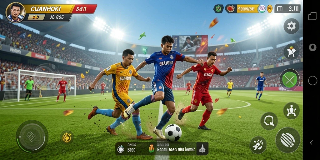 Tampilan gameplay CUANHOKI yang mendebarkan dan penuh aksi.