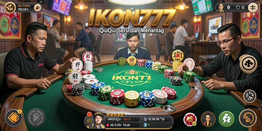 Screenshot gameplay <strong>IKON777</strong> dengan berbagai kartu QiuQiu.
