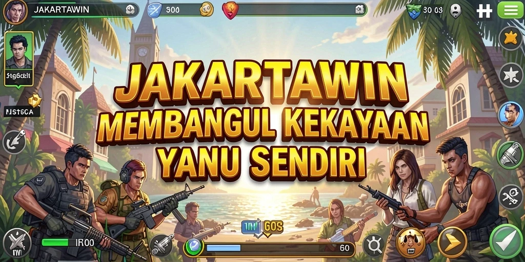 Tampilan gameplay menarik dalam JAKARTAWIN dengan elemen Tycoon.