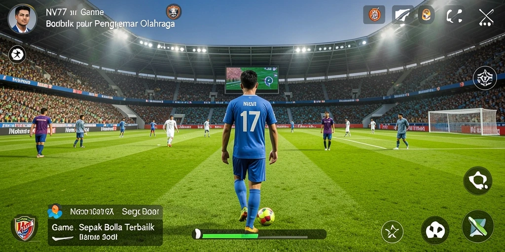 Tampilan gameplay NV77 yang mendebarkan dalam pertandingan sepak bola.