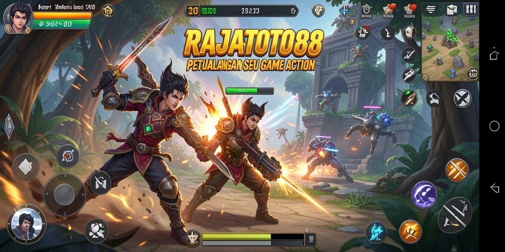 Screenshot menunjukkan aksi mendebarkan dalam RAJATOTO88.