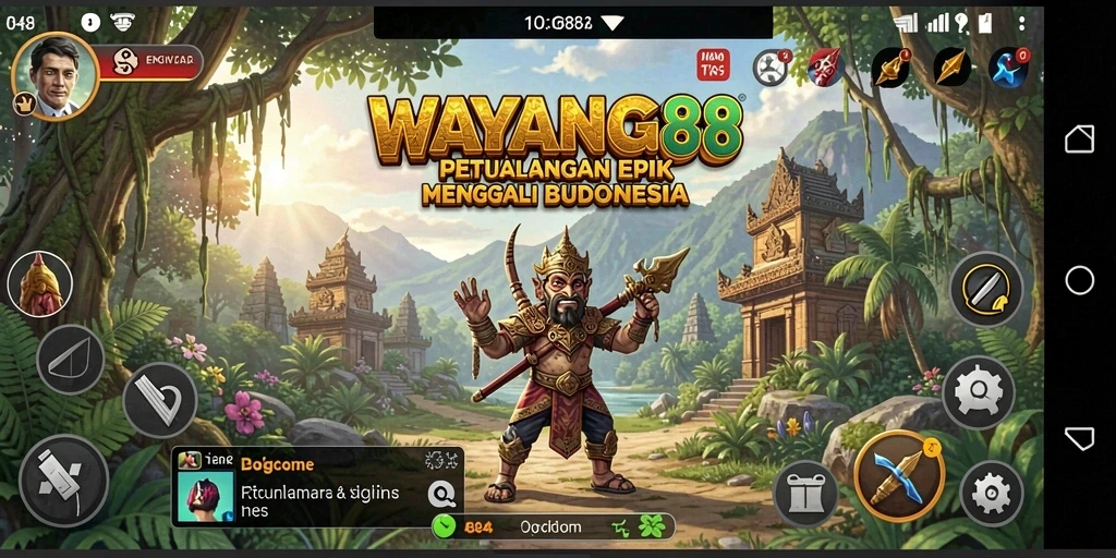 Gameplay WAYANG88 yang menggambarkan petualangan budaya Indonesia.